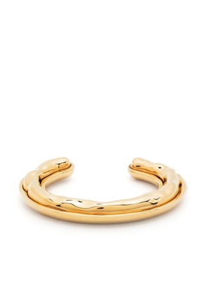 Jil Sander polished-finish cuff bracelet - Yellow