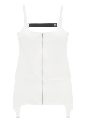 Courrèges strap-detail suspenders mini dress - White