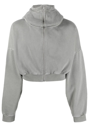 ENTIRE STUDIOS stand-up collar zip-up hoodie - Grey