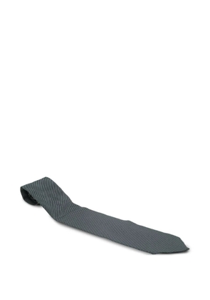 Giorgio Armani Pre-Owned striped silk tie - Black