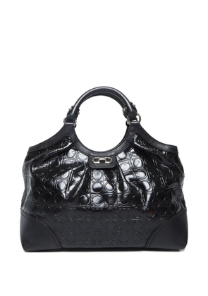 Ferragamo Pre-Owned 2000-2020 Gancini Patent Leather tote bag - Black