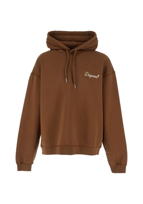 DSQUARED2 logo-embroidered hoodie - Brown