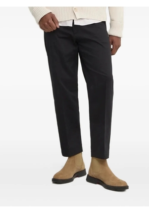 BOSS logo-embroidered trousers - Black