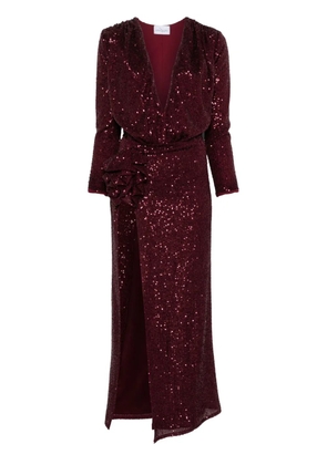 Ana Radu sequin-embellished bodysuit and skirt set - Red