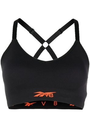 Reebok logo-print Workout bra - Black