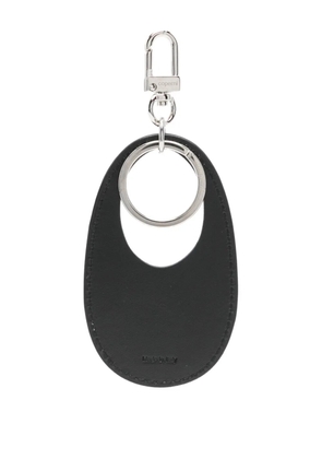 Coperni oval-shaped leather keyring - Black