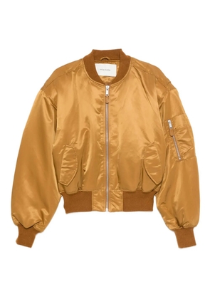 ENTIRE STUDIOS cropped broad bomber jacket - Brown