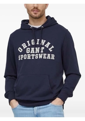 Gant logo-print hoodie - Blue