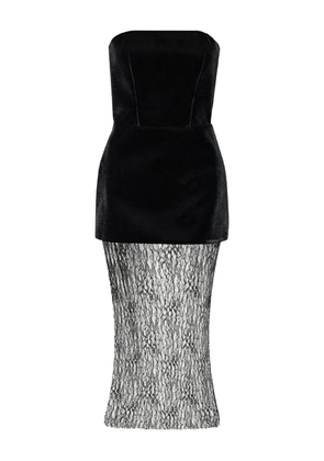 Vestiaire d'un Oiseau Libre velvet lace midi dress - Black