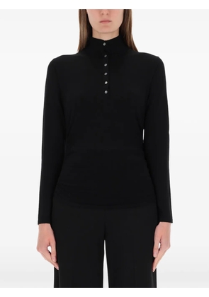 Theory buttoned turtleneck sweater - Black