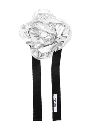 Parlor floral-detail choker - Silver