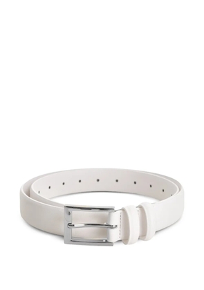 Vestiaire d'un Oiseau Libre square-buckle leather belt - White