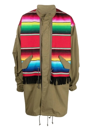 Junya Watanabe MAN panelled midi coat - Green