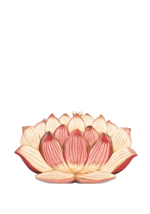 SILVIA FURMANOVICH lotus flower marquetry clutch bag - Pink