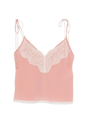 Valentino Garavani lace-trim tank top - Pink