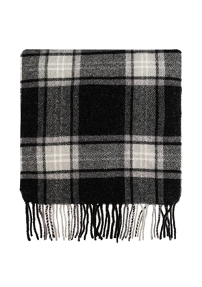 Diesel tartan fringed scarf - Black