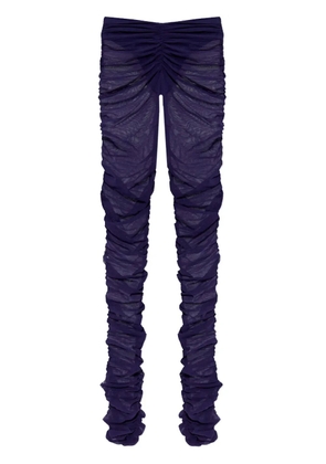 The Attico ruched leggings - Blue