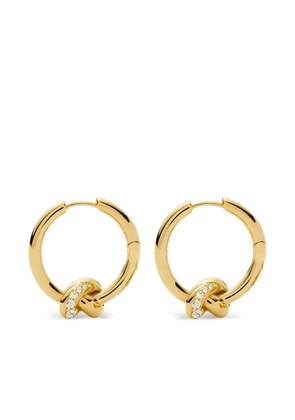 Missoma Lucy Williams cubic zirconia knot-detail hoop earrings - Gold