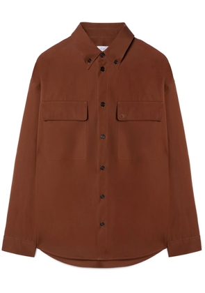Off-White Ow Emb Cotgab Milit shirt - Brown
