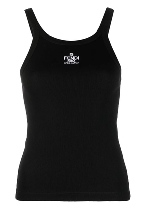 FENDI sleeveless cotton tank top - Black