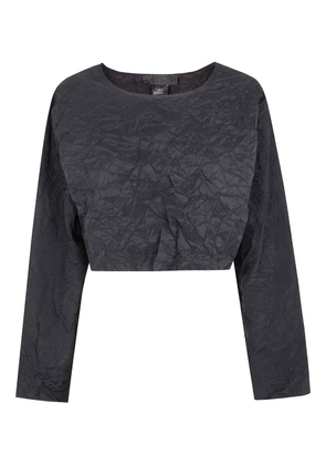 Maria Calderara crinkled crop top - Black