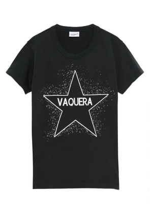 Vaquera star-print T-shirt - Black