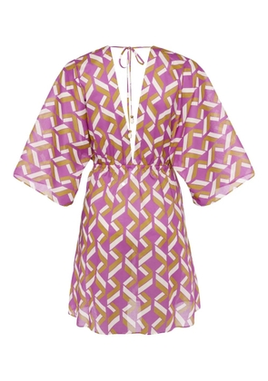 ERES Feel geometric-print dress - Purple