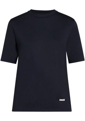 Jil Sander logo-plaque cotton T-shirt - Blue