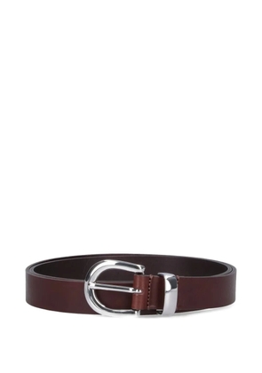 Sunflower five-hole leather belt - Brown