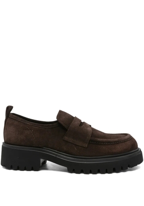 GUGLIELMO ROTTA penny-suede loafers - Brown
