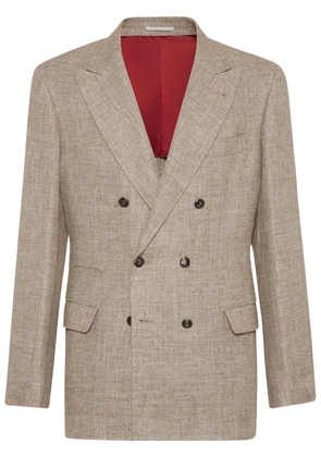 Brunello Cucinelli twill blazer - Grey