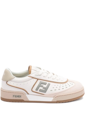FENDI Multicolor leather Fendi Match sneakers - White