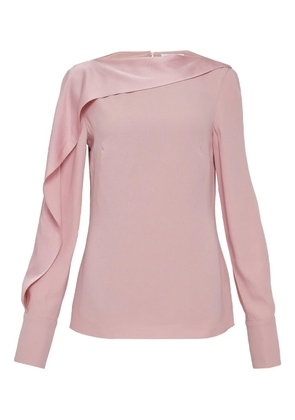 ERDEM draped-detail long-sleeve top - Pink