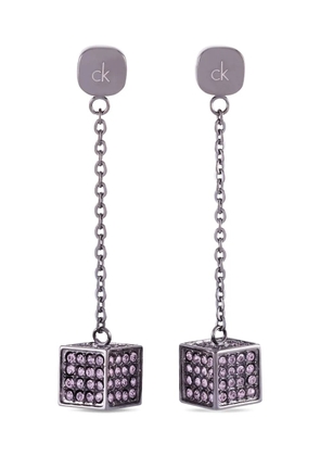 Calvin Klein Vintage crystal-embellished earrings - Silver