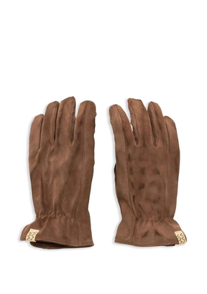 visvim leather gloves - Brown