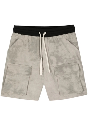 MOUTY tie-dye drawstring cotton shorts - Grey