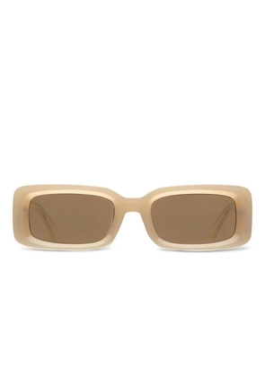 akila x Verve x Soto crystal-embellished rectangle sunglasses - Neutrals