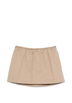 Alexander Wang logo-waistband mini skirt - Neutrals