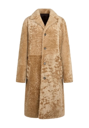 Tod's button shearling coat - Neutrals