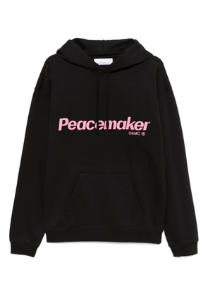 Peacemaker Oamc floral-printed hoodie - Black
