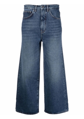 TOTEME organic cotton cropped flared jeans - Blue