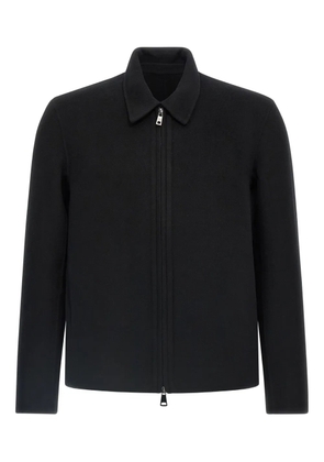 Giorgio Brato classic-collar wool-blend overshirt - Black