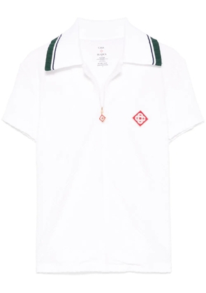 Casablanca ribbed-collar shirt - White