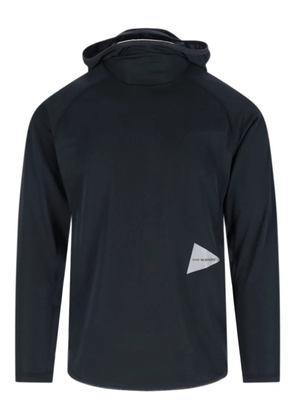 and Wander logo-print hoodie - Black