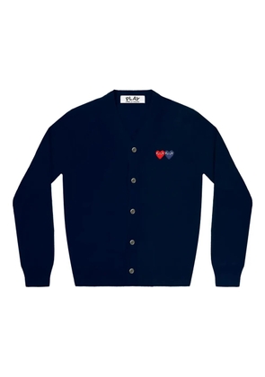 Comme Des Garçons Play Double Hearts cardigan - Blue