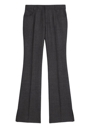 AMI Paris mid-rise flared trousers - Grey