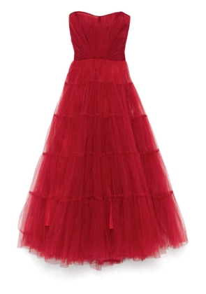 Ana Radu tulle maxi dress - Red