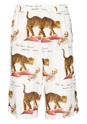 Endless Joy motif-print Bermuda shorts - White