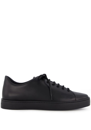 Manolo Blahnik leather trainers - Black