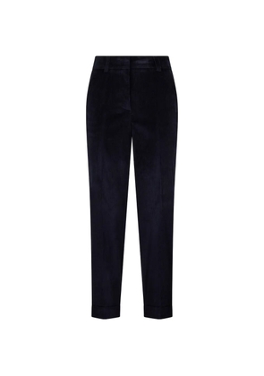 Peserico high-waisted ribbed trousers - Blue